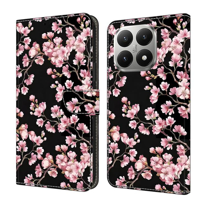 Funda para teléfono de cuero vegano pintado con efecto cristal, For Xiaomi 17 Ultra, For Xiaomi 15T Pro, For Xiaomi 15T, For Xiaomi 14T Pro