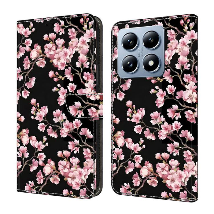 Funda para teléfono de cuero vegano pintado con efecto cristal, For Xiaomi 17 Ultra, For Xiaomi 15T Pro, For Xiaomi 15T, For Xiaomi 14T Pro
