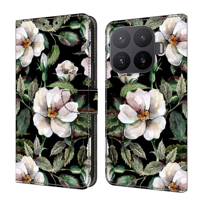 Funda para teléfono de cuero vegano pintado con efecto cristal, For Xiaomi 17 Ultra, For Xiaomi 15T Pro, For Xiaomi 15T, For Xiaomi 14T Pro
