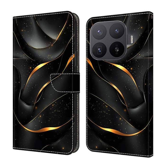 Funda para teléfono de cuero vegano pintado con efecto cristal, For Xiaomi 17 Ultra, For Xiaomi 15T Pro, For Xiaomi 15T, For Xiaomi 14T Pro