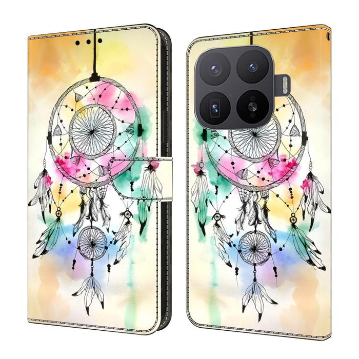 Funda para teléfono de cuero vegano pintado con efecto cristal, For Xiaomi 17 Ultra, For Xiaomi 15T Pro, For Xiaomi 15T, For Xiaomi 14T Pro