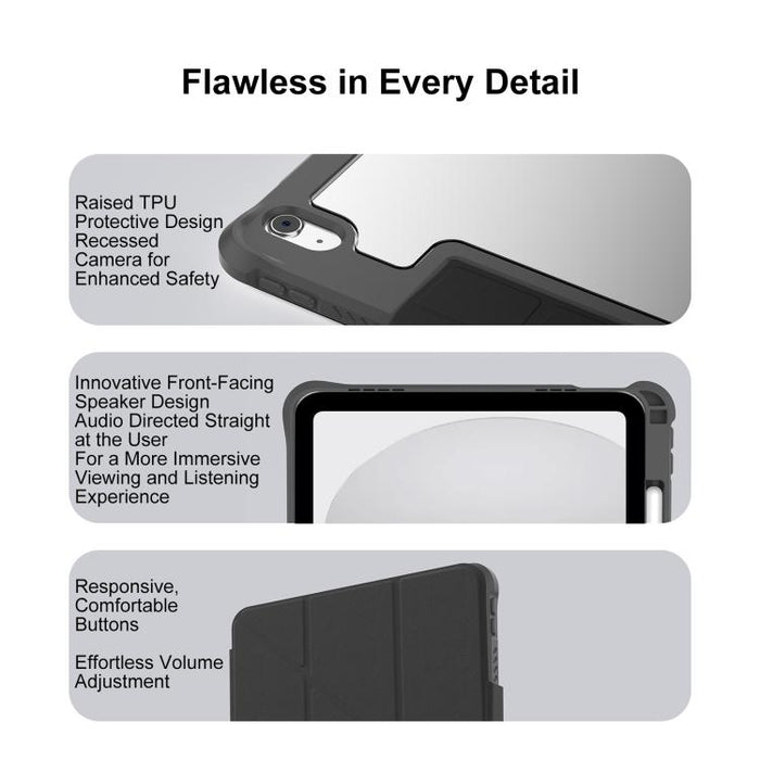 Funda para tablet plegable en forma de Y de piel vegana Mutural LiShi Series, For iPad 2025 / 2022, For iPad Air 11 2026 / 2025 / 2024