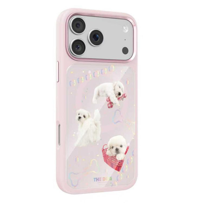 Funda magnética para teléfono de silicona líquida con estampado de cachorros Mutural, For iPhone 17 Pro Max, For iPhone 17 Pro