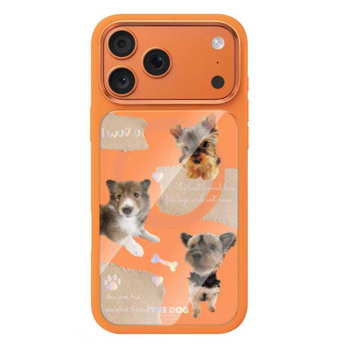 Funda magnética para teléfono de silicona líquida con estampado de cachorros Mutural, For iPhone 17 Pro Max, For iPhone 17 Pro