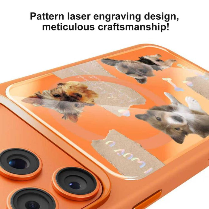 Funda magnética para teléfono de silicona líquida con estampado de cachorros Mutural, For iPhone 17 Pro Max, For iPhone 17 Pro