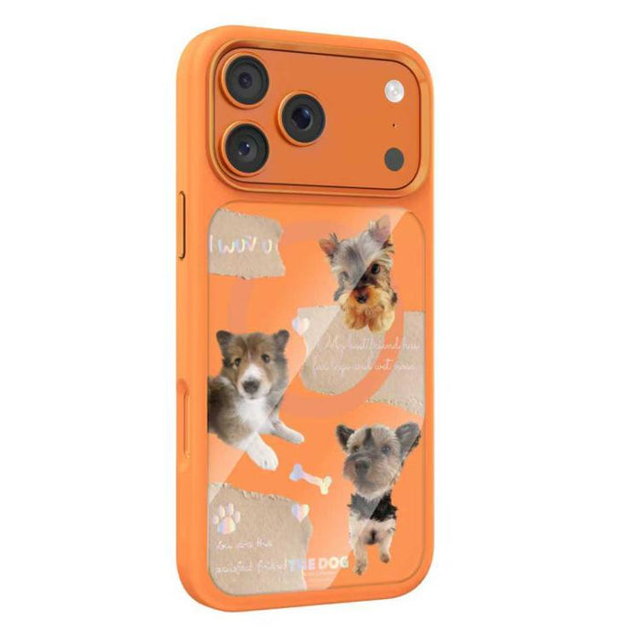 Funda magnética para teléfono de silicona líquida con estampado de cachorros Mutural, For iPhone 17 Pro Max, For iPhone 17 Pro