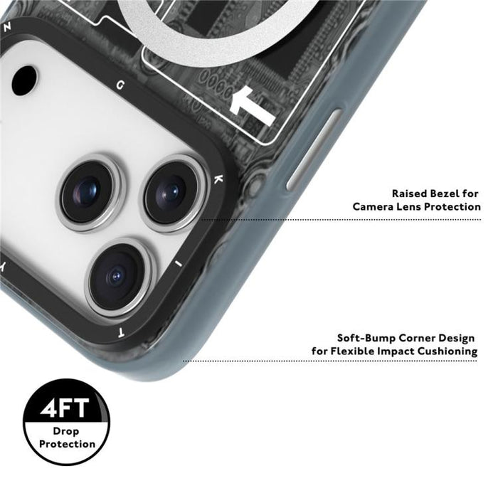 Funda magnética para teléfono YOUNGKIT Technology Series IMD de policarbonato rígido, For iPhone 17 Pro Max, For iPhone 17 Pro, For iPhone 17, For iPhone Air