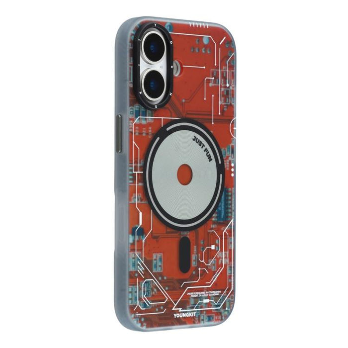 Funda magnética para teléfono YOUNGKIT Technology Series IMD de policarbonato rígido, For iPhone 17 Pro Max, For iPhone 17 Pro, For iPhone 17, For iPhone Air