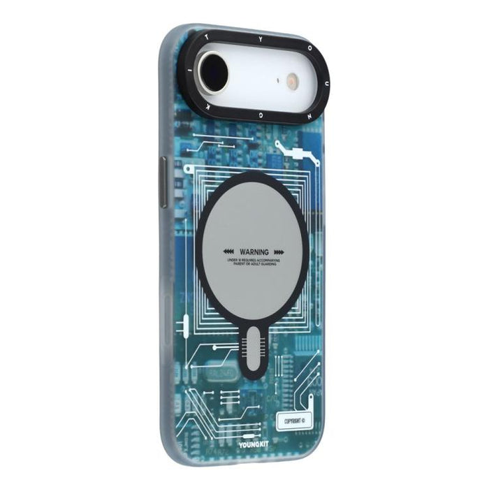 Funda magnética para teléfono YOUNGKIT Technology Series IMD de policarbonato rígido, For iPhone 17 Pro Max, For iPhone 17 Pro, For iPhone 17, For iPhone Air