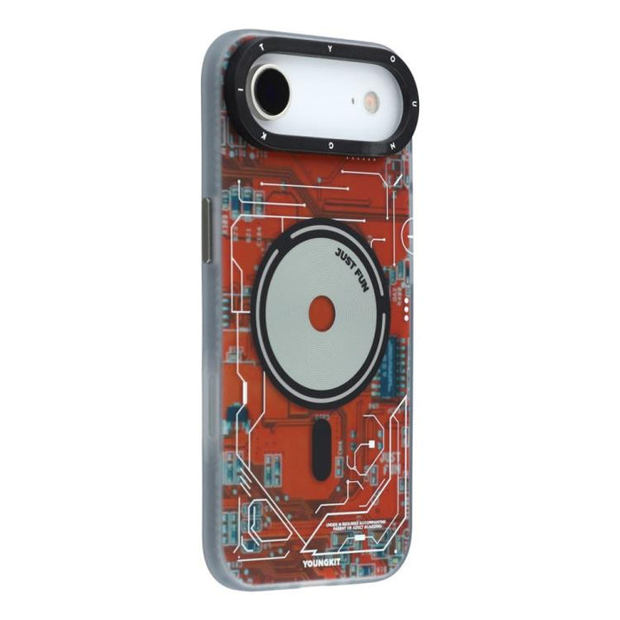 Funda magnética para teléfono YOUNGKIT Technology Series IMD de policarbonato rígido, For iPhone 17 Pro Max, For iPhone 17 Pro, For iPhone 17, For iPhone Air