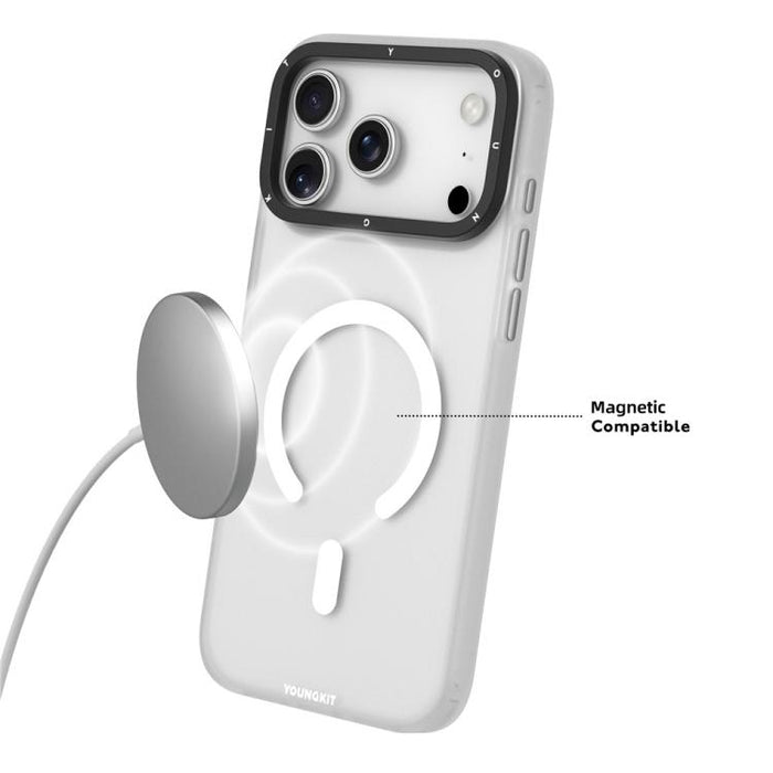 Funda magnética para teléfono YOUNGKIT de PET TPU mate, For iPhone 17 Pro Max, For iPhone 17 Pro