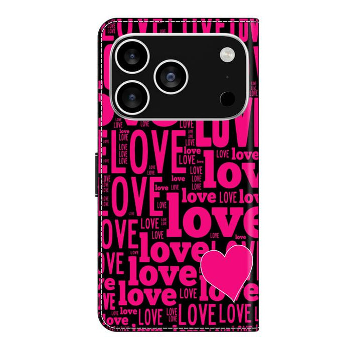 Funda para teléfono de cuero vegano pintado con efecto cristal, For iPhone 18 Pro / 17 Pro, For iPhone 18 Pro Max / 17 Pro Max, For iPhone 17e / 16e, For iPhone 17