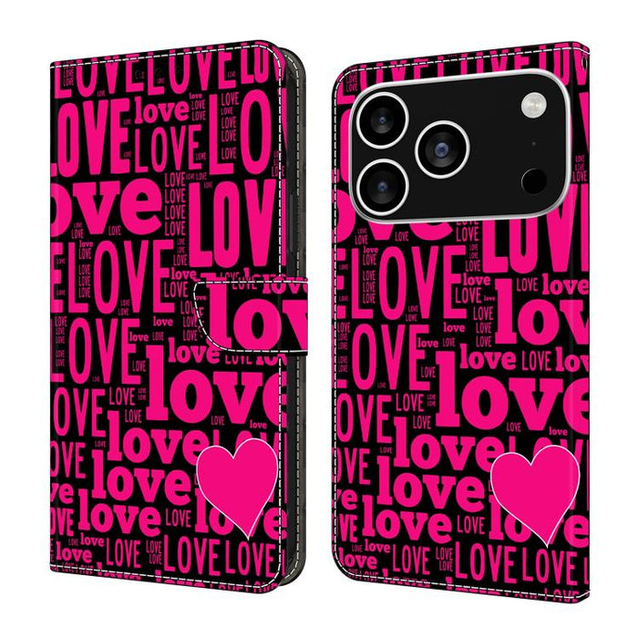 Funda para teléfono de cuero vegano pintado con efecto cristal, For iPhone 17e / 16e, For iPhone 17 Pro Max, For iPhone 17 Pro, For iPhone 17