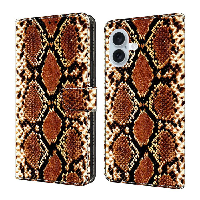 Funda para teléfono de cuero vegano pintado con efecto cristal, For iPhone 17e / 16e, For iPhone 17 Pro Max, For iPhone 17 Pro, For iPhone 17