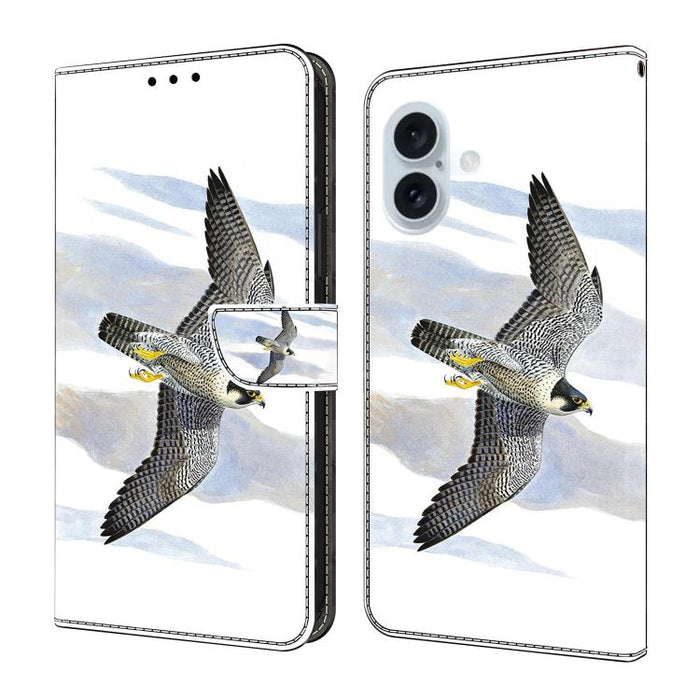Funda para teléfono de cuero vegano pintado con efecto cristal, For iPhone 17e / 16e, For iPhone 17 Pro Max, For iPhone 17 Pro, For iPhone 17
