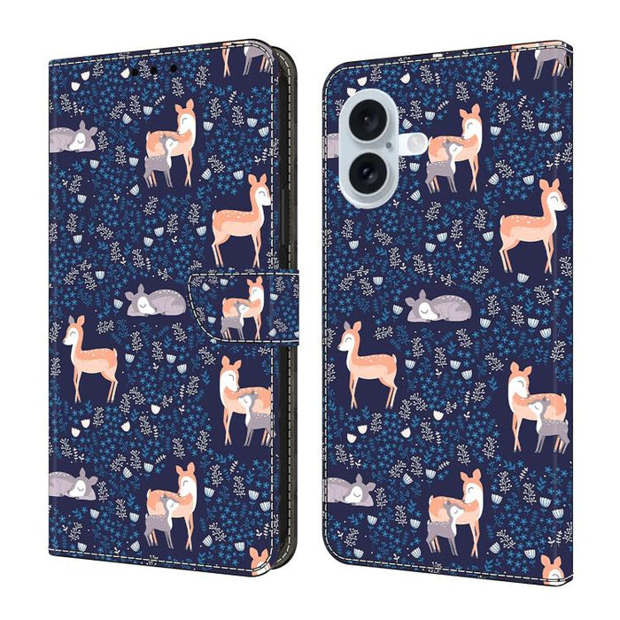 Funda para teléfono de cuero vegano pintado con efecto cristal, For iPhone 17e / 16e, For iPhone 17 Pro Max, For iPhone 17 Pro, For iPhone 17