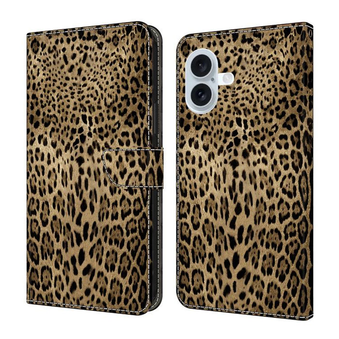 Funda para teléfono de cuero vegano pintado con efecto cristal, For iPhone 17e / 16e, For iPhone 17 Pro Max, For iPhone 17 Pro, For iPhone 17