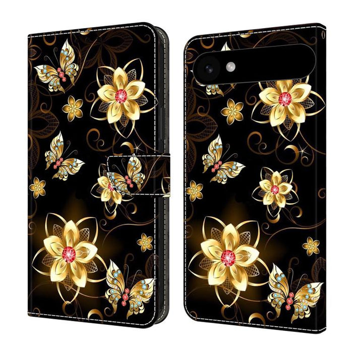 Funda para teléfono de cuero vegano pintado con efecto cristal, For iPhone Air, For iPhone 16 Pro Max, For iPhone 16 Pro, For iPhone 16 Plus