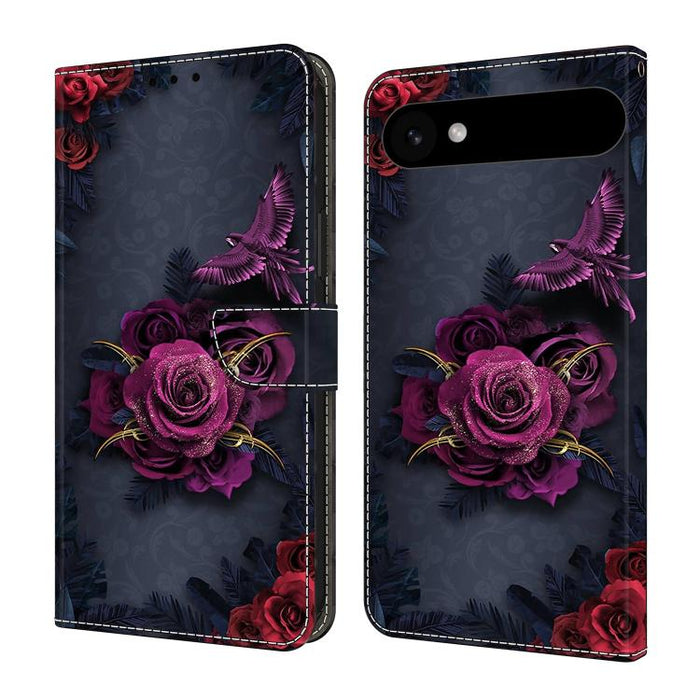 Funda para teléfono de cuero vegano pintado con efecto cristal, For iPhone Air, For iPhone 16 Pro Max, For iPhone 16 Pro, For iPhone 16 Plus