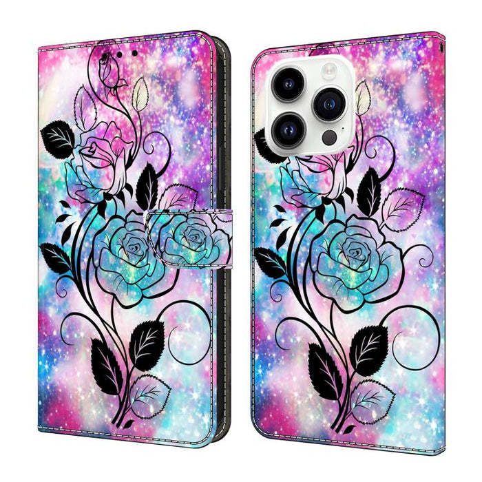 Funda para teléfono de cuero vegano pintado con efecto cristal, For iPhone Air, For iPhone 16 Pro Max, For iPhone 16 Pro, For iPhone 16 Plus