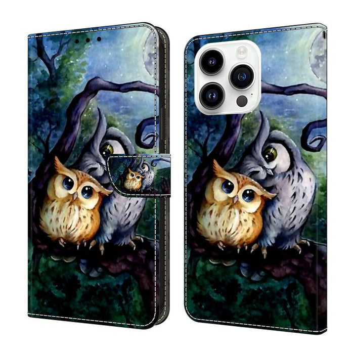 Funda para teléfono de cuero vegano pintado con efecto cristal, For iPhone Air, For iPhone 16 Pro Max, For iPhone 16 Pro, For iPhone 16 Plus