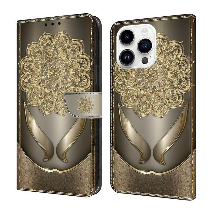 Funda para teléfono de cuero vegano pintado con efecto cristal, For iPhone Air, For iPhone 16 Pro Max, For iPhone 16 Pro, For iPhone 16 Plus