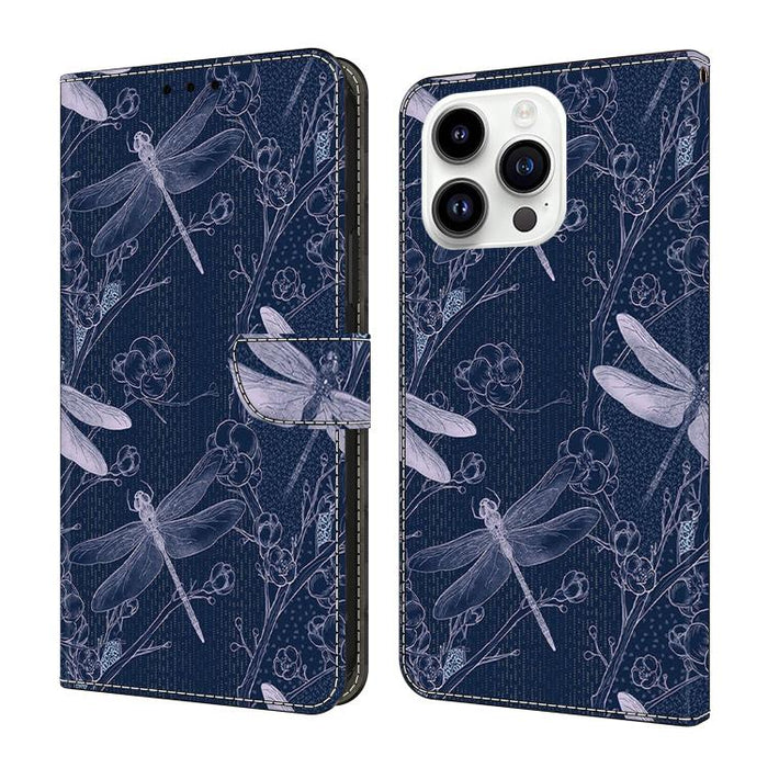 Funda para teléfono de cuero vegano pintado con efecto cristal, For iPhone Air, For iPhone 16 Pro Max, For iPhone 16 Pro, For iPhone 16 Plus