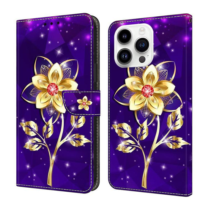 Funda para teléfono de cuero vegano pintado con efecto cristal, For iPhone Air, For iPhone 16 Pro Max, For iPhone 16 Pro, For iPhone 16 Plus