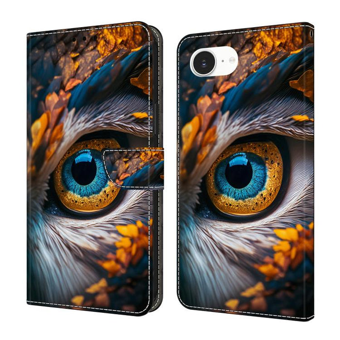 Funda para teléfono de cuero vegano pintado con efecto cristal, For iPhone 17e / 16e, For iPhone 17 Pro Max, For iPhone 17 Pro, For iPhone 17