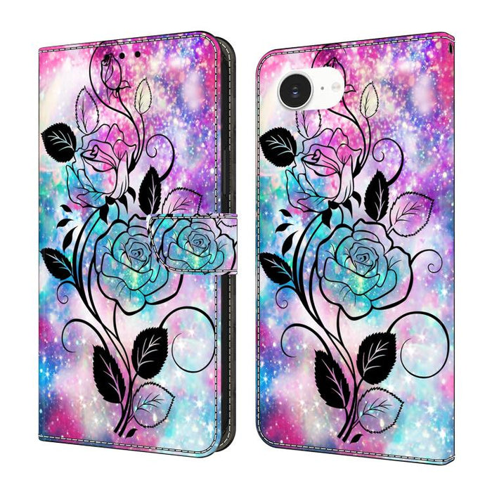 Funda para teléfono de cuero vegano pintado con efecto cristal, For iPhone 17e / 16e, For iPhone 17 Pro Max, For iPhone 17 Pro, For iPhone 17