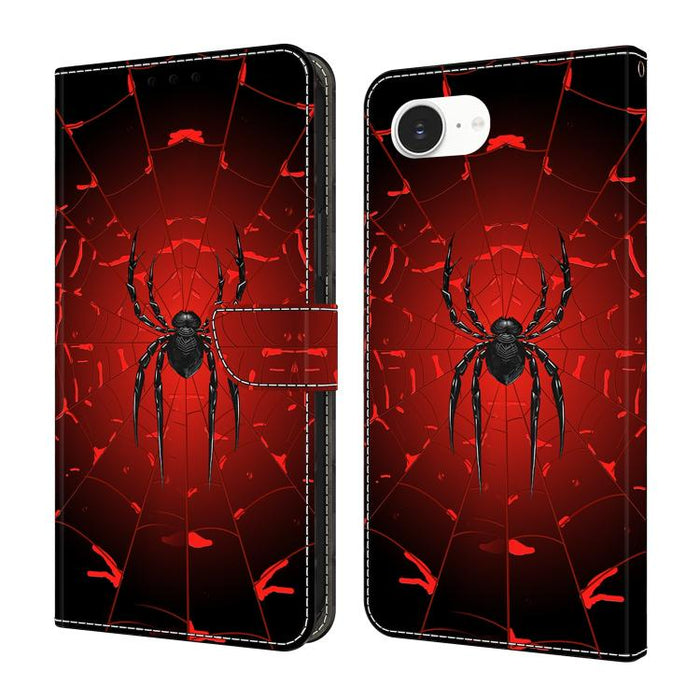 Funda para teléfono de cuero vegano pintado con efecto cristal, For iPhone 17e / 16e, For iPhone 17 Pro Max, For iPhone 17 Pro, For iPhone 17