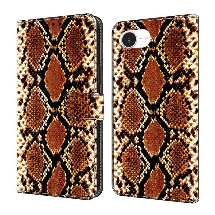 Funda para teléfono de cuero vegano pintado con efecto cristal, For iPhone 17e / 16e, For iPhone 17 Pro Max, For iPhone 17 Pro, For iPhone 17