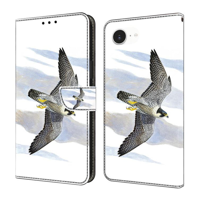 Funda para teléfono de cuero vegano pintado con efecto cristal, For iPhone 17e / 16e, For iPhone 17 Pro Max, For iPhone 17 Pro, For iPhone 17