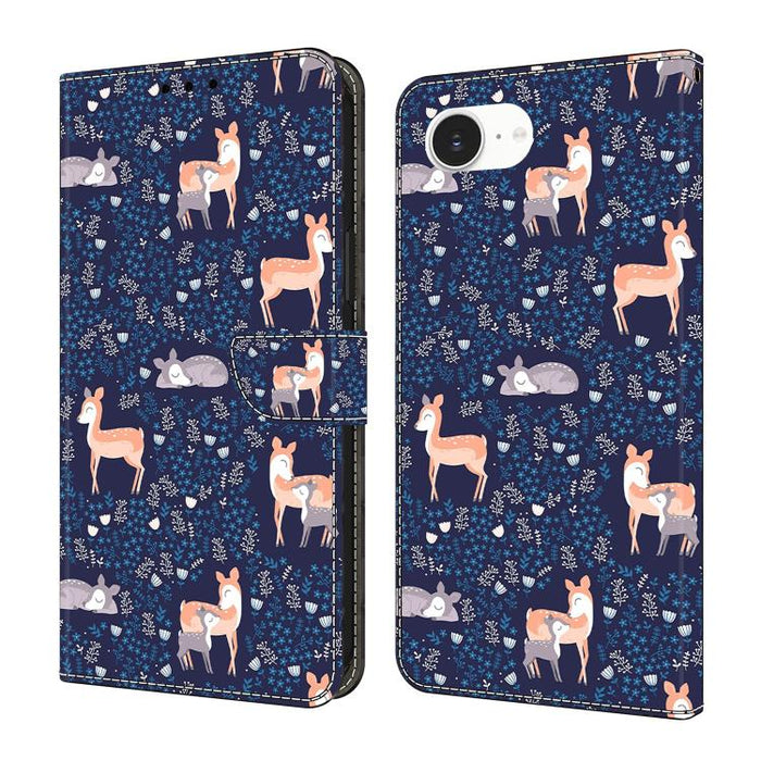 Funda para teléfono de cuero vegano pintado con efecto cristal, For iPhone 17e / 16e, For iPhone 17 Pro Max, For iPhone 17 Pro, For iPhone 17