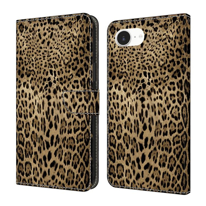 Funda para teléfono de cuero vegano pintado con efecto cristal, For iPhone 17e / 16e, For iPhone 17 Pro Max, For iPhone 17 Pro, For iPhone 17