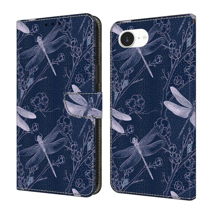 Funda para teléfono de cuero vegano pintado con efecto cristal, For iPhone 17e / 16e, For iPhone 17 Pro Max, For iPhone 17 Pro, For iPhone 17