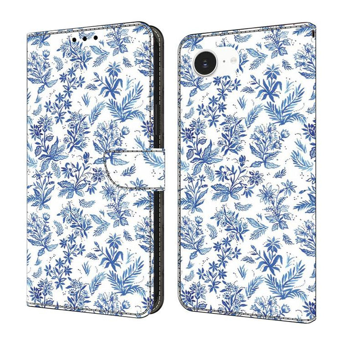 Funda para teléfono de cuero vegano pintado con efecto cristal, For iPhone 17e / 16e, For iPhone 17 Pro Max, For iPhone 17 Pro, For iPhone 17