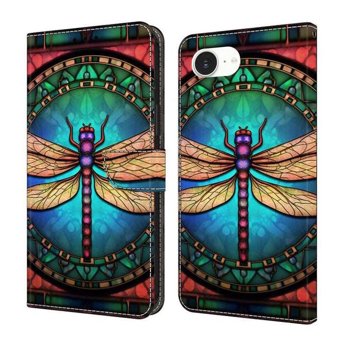 Funda para teléfono de cuero vegano pintado con efecto cristal, For iPhone 17e / 16e, For iPhone 17 Pro Max, For iPhone 17 Pro, For iPhone 17