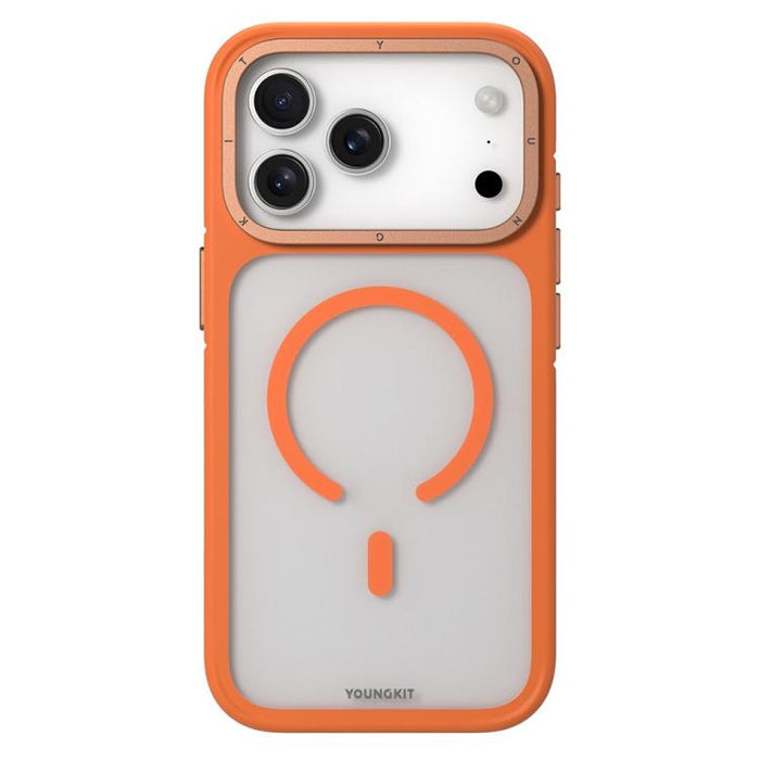 Funda magnética híbrida para teléfono YOUNGKIT Rocky Sand con acabado mate y textura suave al tacto, fabricada en TPU y PC., For iPhone 17 Pro Max, For iPhone 17 Pro