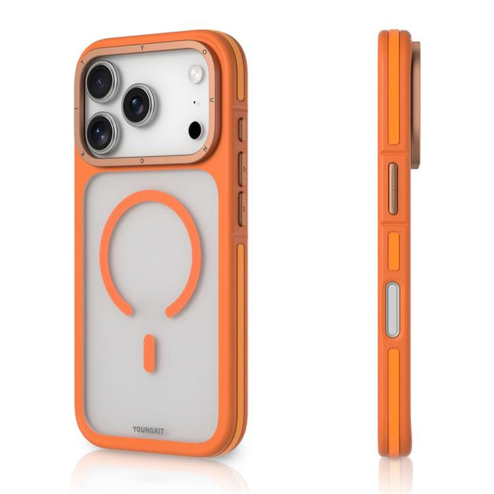 Funda magnética híbrida para teléfono YOUNGKIT Rocky Sand con acabado mate y textura suave al tacto, fabricada en TPU y PC., For iPhone 17 Pro Max, For iPhone 17 Pro