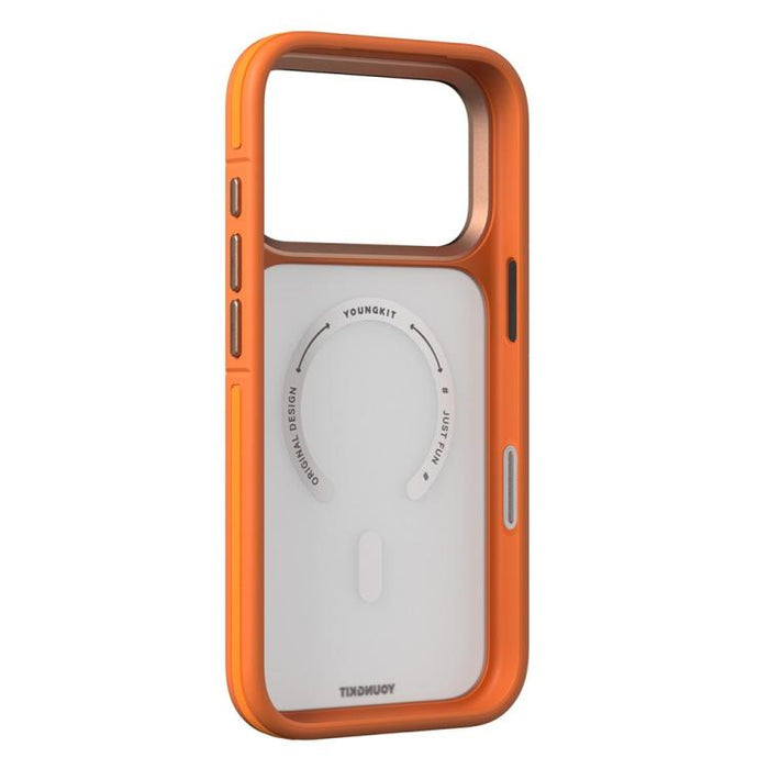Funda magnética híbrida para teléfono YOUNGKIT Rocky Sand con acabado mate y textura suave al tacto, fabricada en TPU y PC., For iPhone 17 Pro Max, For iPhone 17 Pro