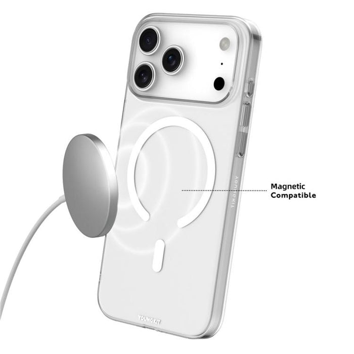 Funda magnética para teléfono YOUNGKIT Crystal Shield para PC, For iPhone 17 Pro Max, For iPhone 17 Pro