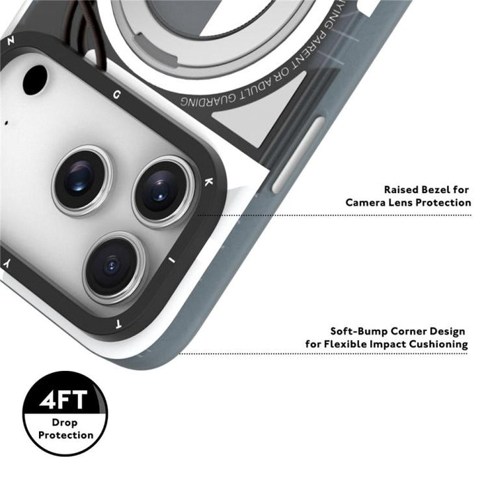 Funda magnética para teléfono YOUNGKIT Starship Series con soporte giratorio IMD TPU, For iPhone 17 Pro Max, For iPhone 17 Pro
