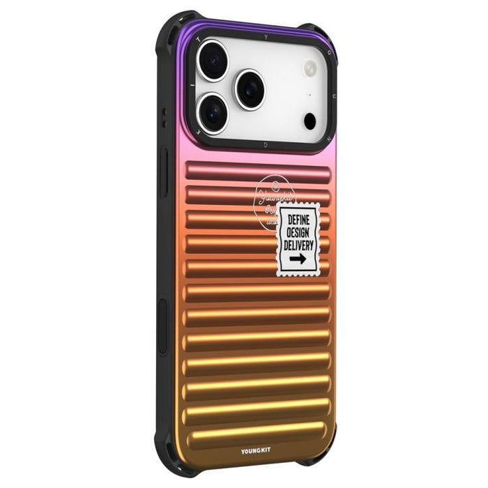 Funda para teléfono YOUNGKIT Secret Color Laser Gradient de aleación de aluminio y TPU, For iPhone 17 Pro Max, For iPhone 17 Pro