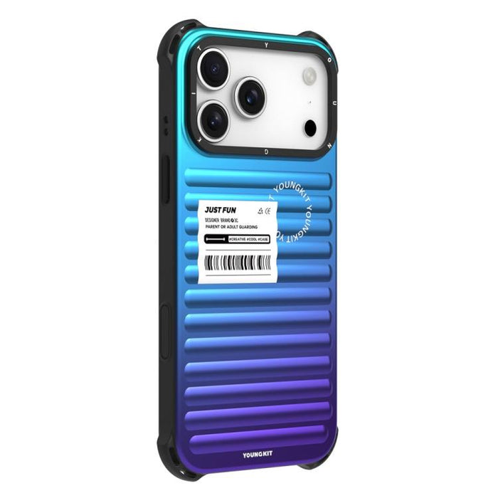 Funda para teléfono YOUNGKIT Secret Color Laser Gradient de aleación de aluminio y TPU, For iPhone 17 Pro Max, For iPhone 17 Pro