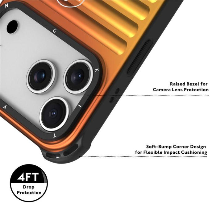 Funda para teléfono YOUNGKIT Secret Color Laser Gradient de aleación de aluminio y TPU, For iPhone 17 Pro Max, For iPhone 17 Pro