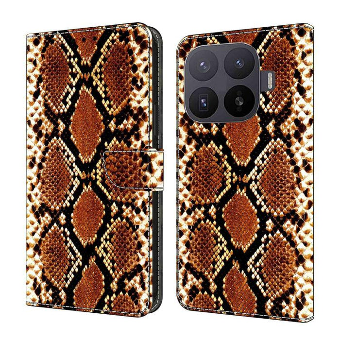 Funda para teléfono de cuero vegano pintado con efecto cristal, For Xiaomi 17T Pro 5G, For Xiaomi 17T 5G, For Xiaomi 15 Pro, For Xiaomi 15