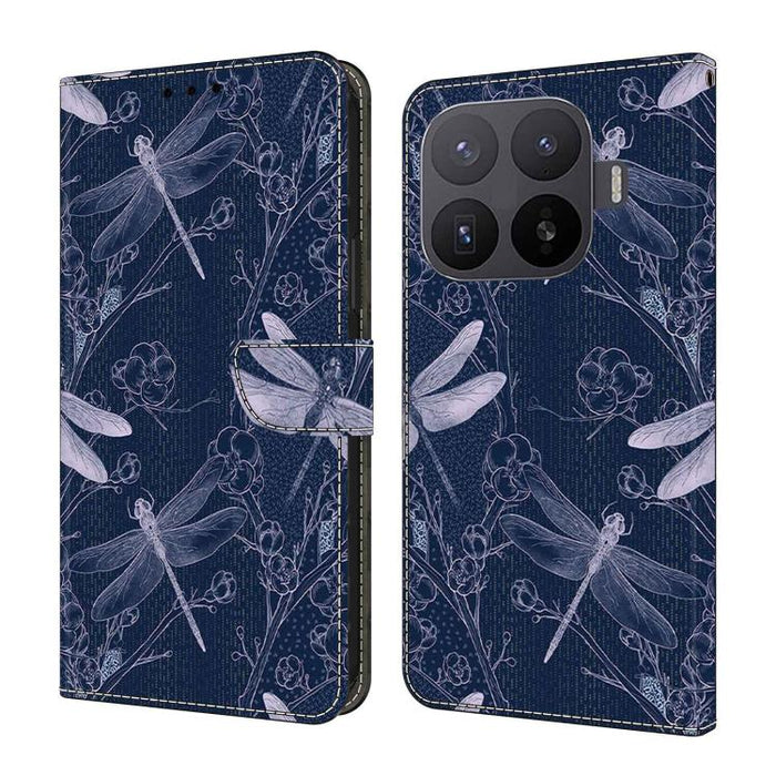 Funda para teléfono de cuero vegano pintado con efecto cristal, For Xiaomi 17T Pro 5G, For Xiaomi 17T 5G, For Xiaomi 15 Pro, For Xiaomi 15