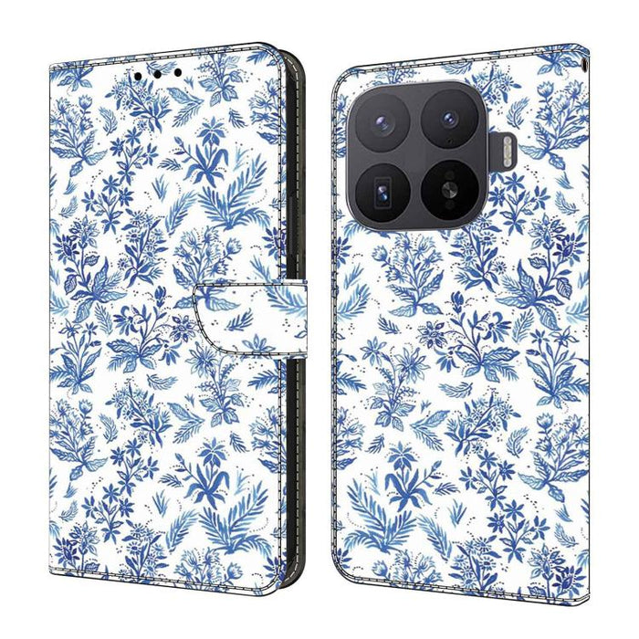 Funda para teléfono de cuero vegano pintado con efecto cristal, For Xiaomi 17T Pro 5G, For Xiaomi 17T 5G, For Xiaomi 15 Pro, For Xiaomi 15