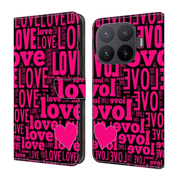 Funda para teléfono de cuero vegano pintado con efecto cristal, For Xiaomi 17T Pro 5G, For Xiaomi 17T 5G, For Xiaomi 15 Pro, For Xiaomi 15